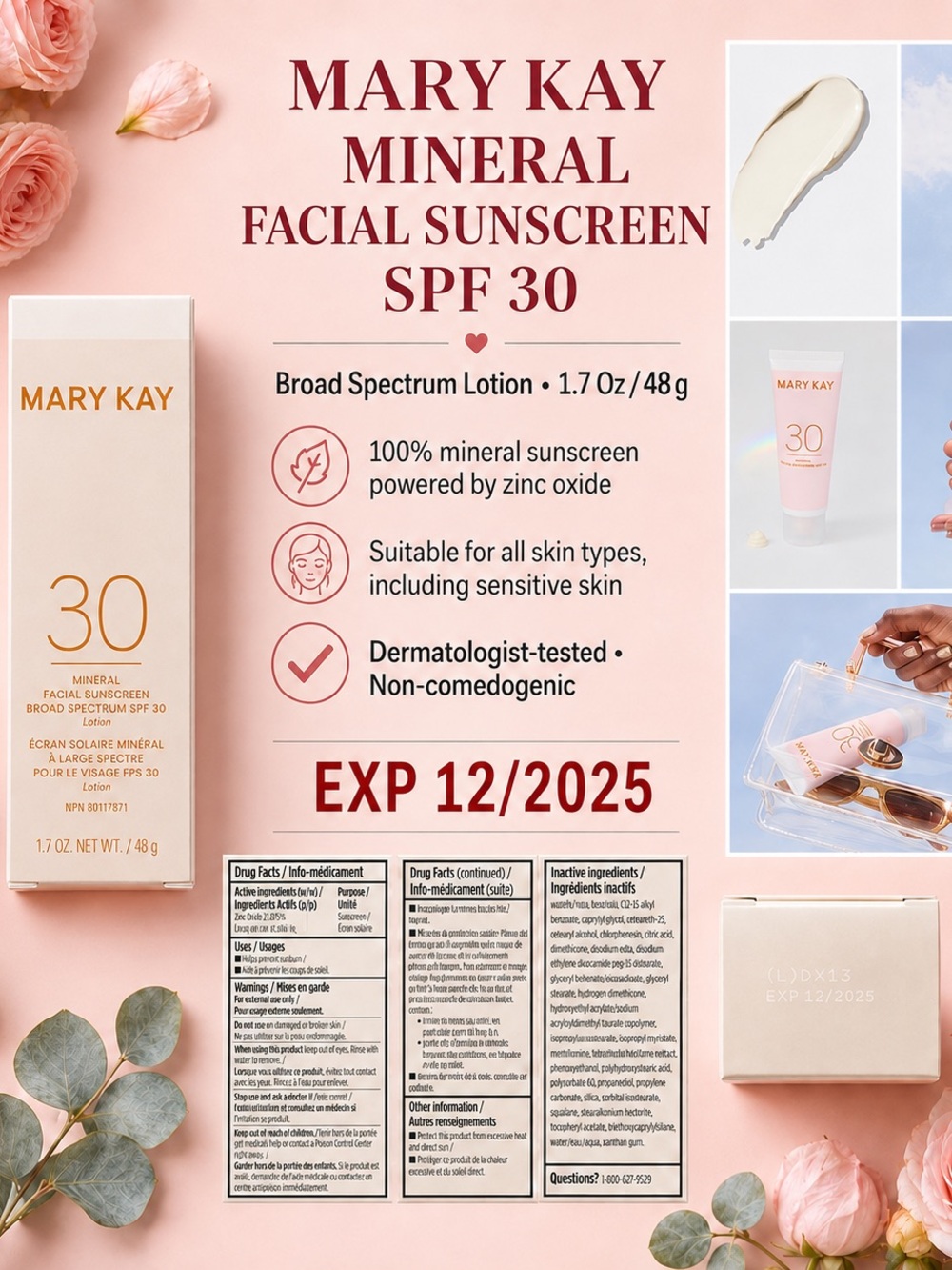Mary Kay Mineral Facial Sunscreen SPF 30 - Pink
